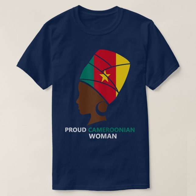 Womens Proud Cameroonian Woman Cameroon Flag Shirt (Design Front)