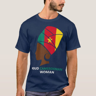 Womens Proud Cameroonian Woman Cameroon Flag Shirt