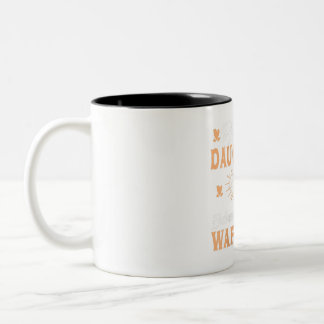 Womens proud Daughter endometrial Uterine cancer Two-Tone Coffee Mug