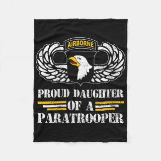 Womens Proud Daughter Of 101st Airborne Division U Fleece Blanket