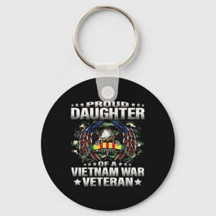 Womens Proud Daughter Of A Vietnam War Veteran Mil Key Ring
