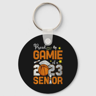 Womens proud gamie of a 2023 senior basketball gra key ring