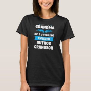 Womens proud grandma of a awesome author grandson T-Shirt