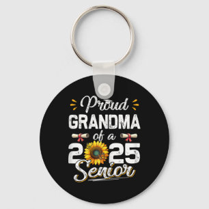 Womens Proud Grandma Of A Cl Of 2025 Senior Retro  Key Ring