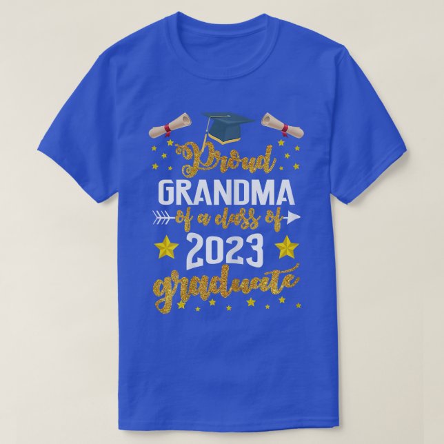 Womens Proud Grandma of a class of 2023 graduate s T-Shirt (Design Front)