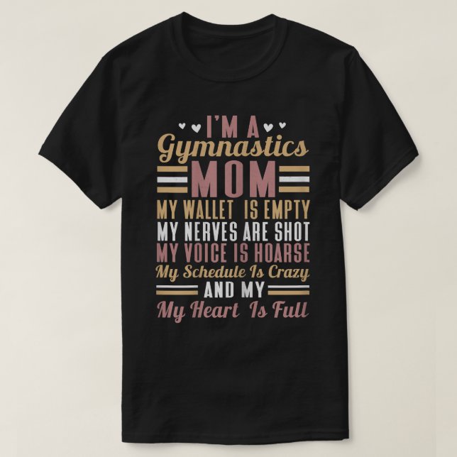 Womens Proud Gymnast Supporter Mom Gymnastics Mom  T-Shirt (Design Front)