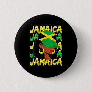 Womens Proud Jamaican Afro Black Woman Jamaica Fla 6 Cm Round Badge