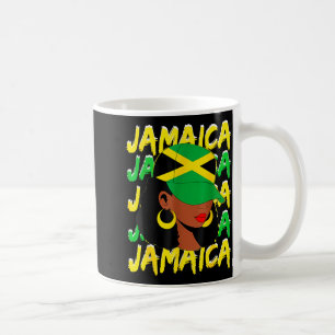 Womens Proud Jamaican Afro Black Woman Jamaica Fla Coffee Mug