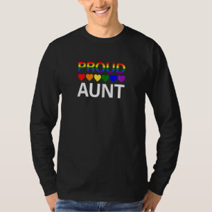 Womens Proud Lgbt Aunt Rainbow Lgbt Flag Lgbt Gay T-Shirt