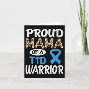 Womens Proud Mama Of A T1d Warrior V-neck Card
