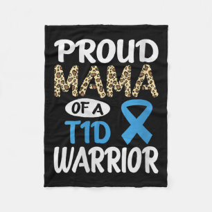 Womens Proud Mama Of A T1d Warrior V-neck Fleece Blanket