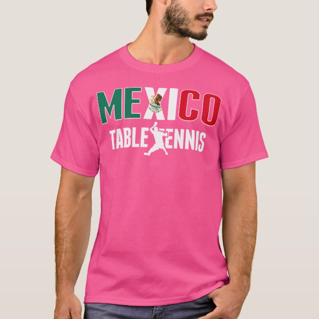 Womens Proud Mexico Table Tennis Fans Jersey Mexic T-Shirt (Front)