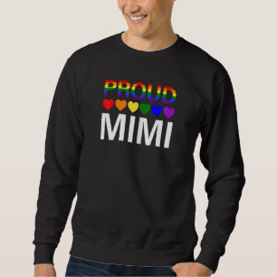 Womens Proud Mimi Sister Rainbow Lgbt Flag Lgbt Ga Sweatshirt