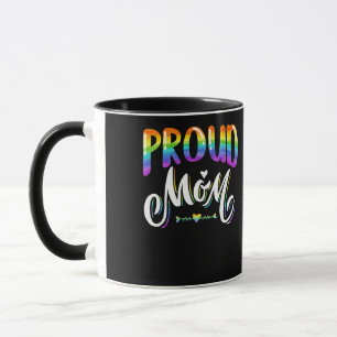 Womens Proud Mum LGBT Gay Pride Lesbian Rainbow Mug