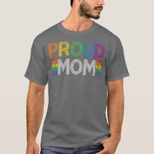 Womens Proud Mum LGBT LGBT Pride Month Proud Mum T-Shirt