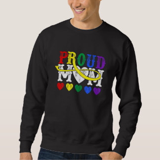 Womens Proud Mum Lgbt Pride Awareness Sweatshirt