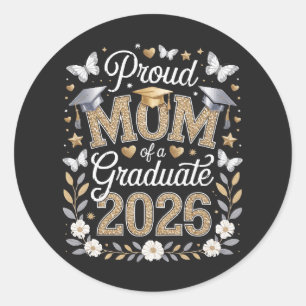Womens Proud mum of a 2026 Graduate Classic Round Sticker