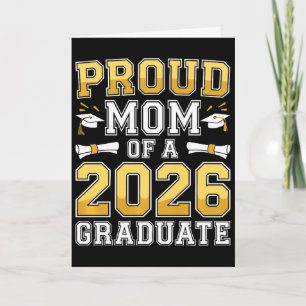 Womens Proud Mum Of A 2026 Graduate Shirt Cl Of 20 Card