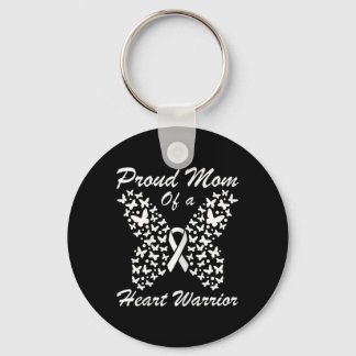 Womens Proud Mum Of A Heart Warrior Heart Disease Key Ring