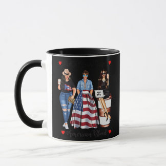 Womens Proud Puerto Rican American Roots Born USA Mug