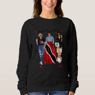 Womens Proud Puerto Rican Trinidad Roots Born Trin Sweatshirt