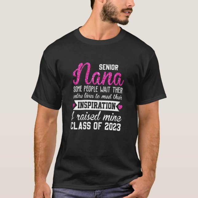 Womens Proud Senior Nana 2023 Graduation Graduate  T-Shirt (Front)