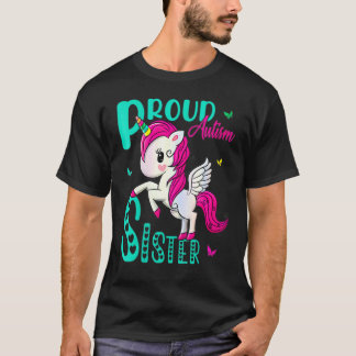 Womens Proud Sister Autism Awareness World Day Uni T-Shirt