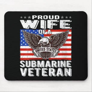 Womens Proud Wife Of Us Submarine Veteran Patrioti Mouse Mat