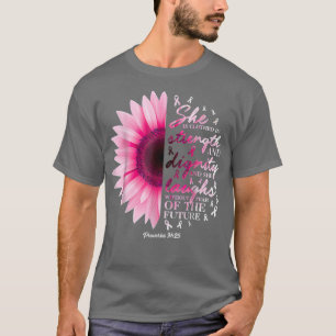 Womens Proverbs 31 Bible Verse Christian Breast Ca T-Shirt