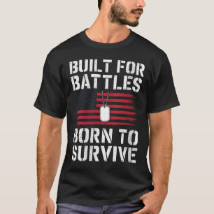 Womens Ptsd Awareness American Flag Warrior Suppor T-Shirt