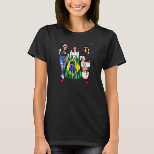 Womens Puerto Rican Born Brasil Blood Patriotic Br T-Shirt