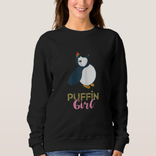 Womens Puffin Girl Iceland Animal Puffin Bird Sea Sweatshirt