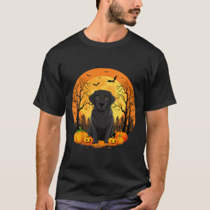 Womens Pumpkin With Funny Halloween Costume Black T-Shirt