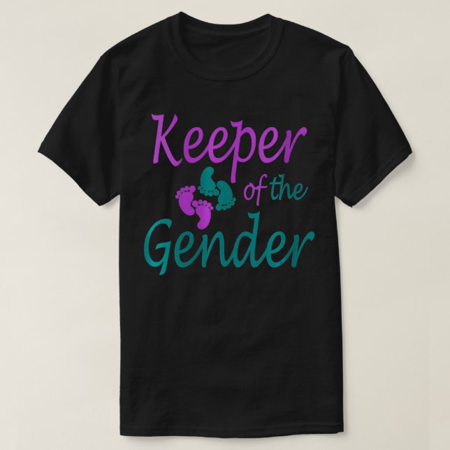 Womens Purple and teal gender reveal for the keepe T-Shirt (Design Front)