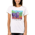 Women's Purple Bull  on white t-shirt