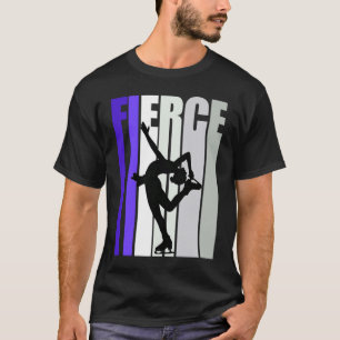 Womens Purple Fierce Ice Skating Birthday Colourfu T-Shirt