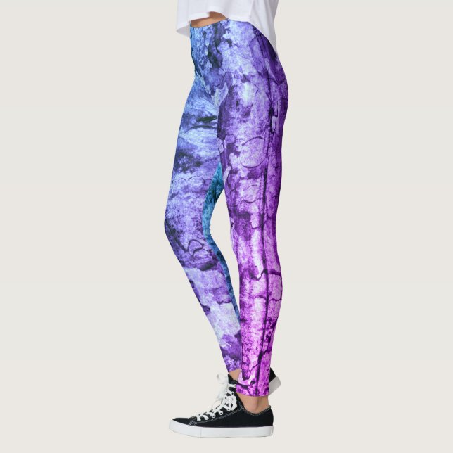Women's Purple Leggings - Colourful Yoga Pants (Left)