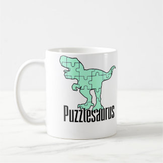 Womens Puzzlesaurus Dinosaur Puzzle Piece Game Jig Coffee Mug