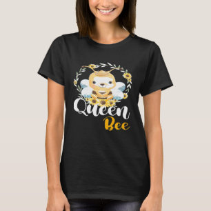 Womens Queen Bee Crown Cute Honey Bee Hive Beekeep T-Shirt