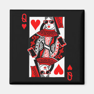 Womens Queen Of Hearts - Vintage Valentine's Day C Magnet