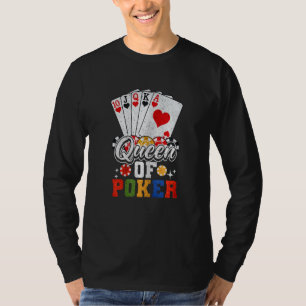 Womens Queen Of Poker Poker Player T-Shirt