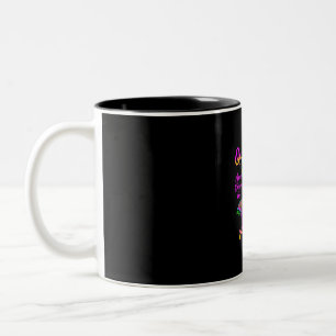 Womens Queens Are Born In August Birthday Black Two-Tone Coffee Mug