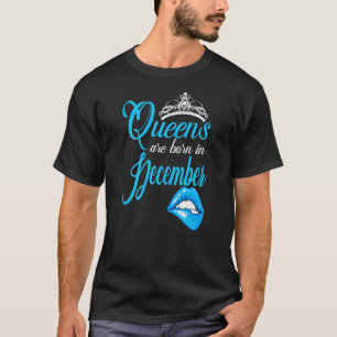 Womens Queens Are Born In December Capricorn Sagit T-Shirt