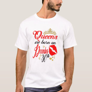 Womens Queens Are Born On December 30th Capricorn T-Shirt