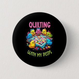Womens Quilting With My Funny Quilting Gift For Wo 6 Cm Round Badge