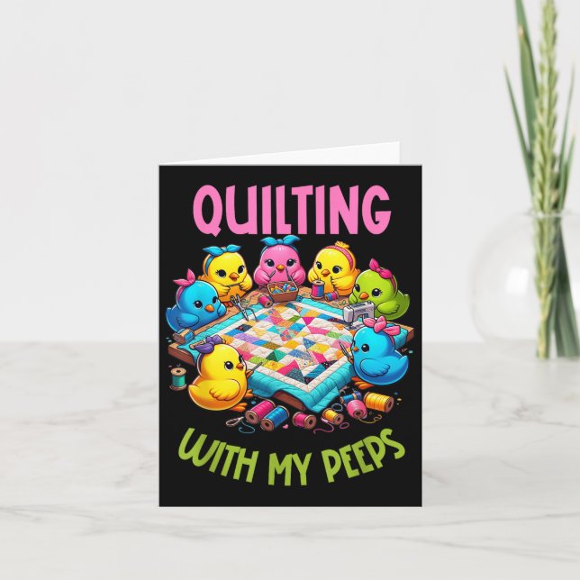 Womens Quilting With My Funny Quilting Gift For Wo Card (Front)