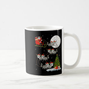 Womens Raccoon Santa Sleigh Flying Funny Magical C Coffee Mug