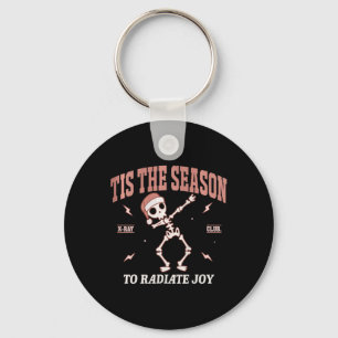Womens Radiate Joy Rad Tech Radiologist Christmas  Key Ring
