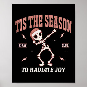 Womens Radiate Joy Rad Tech Radiologist Christmas  Poster