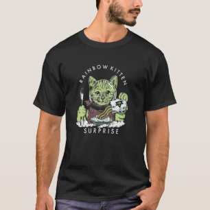 Womens Rainbow Kitten Surprise Cat Friendly Adorab T-Shirt